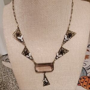 Antique Vintage Art Deco Czech Glass Necklace